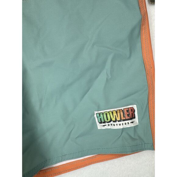 Howler Brothers Men’s Buchannon Boardshorts Aqua / Coral Size 30 NWT - Picture 2 of 6